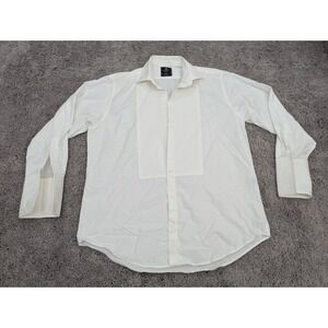 Hawes & Curtis Dress‎ Shirt Mens Size 17/34 French Cuff Cotton Casual White